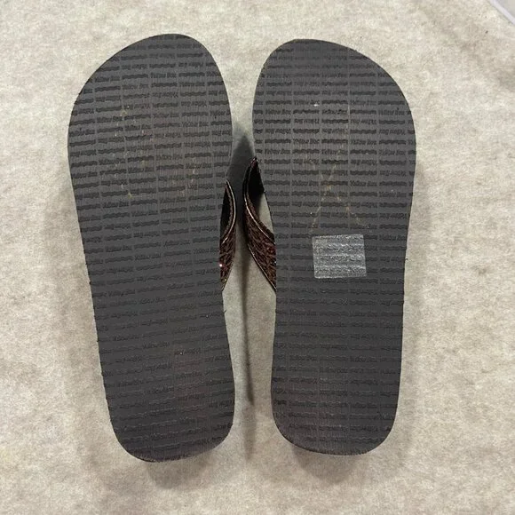 Yellow Box Norit Brown Comfort Flip Flops Women's Size 8 - Picture 4 of 7